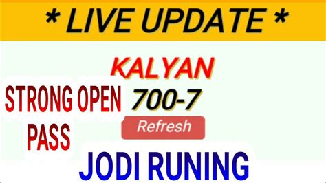 you will get 1 open and 2 patti or two jodi which will be a fix leak jodi. . Kalyan weekly jodi live